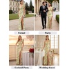 image:imageVFSHOW Womens Ruffle One Shoulder Formal Prom Gala Maxi Dress Evening GownYellow and Multi Floral Print