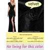 image:imageVFSHOW Womens Ruffle One Shoulder Wedding Formal Prom Evening Maxi DressBlack Velvet