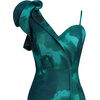image:imageVFSHOW Womens Ruffle One Shoulder Wedding Formal Prom Evening Maxi DressGreen Floral Print