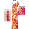 image:imageVFSHOW Womens Ruffle One Shoulder Wedding Formal Prom Evening Maxi DressOrange Floral Print