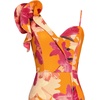 image:imageVFSHOW Womens Ruffle One Shoulder Wedding Formal Prom Evening Maxi DressOrange Floral Print