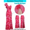 image:imageVFSHOW Womens Ruffle One Shoulder Wedding Formal Prom Evening Maxi DressPink Floral Print