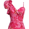 image:imageVFSHOW Womens Ruffle One Shoulder Wedding Formal Prom Evening Maxi DressPink Floral Print