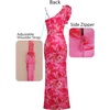 image:imageVFSHOW Womens Ruffle One Shoulder Wedding Formal Prom Evening Maxi DressPink Floral Print