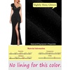 image:imageVFSHOW Womens Ruffle One Shoulder Wedding Formal Prom Evening Maxi DressSparkly Black