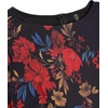 image:imageVFSHOW Womens Vintage Elegant Cocktail Party Bodycon Mermaid Midi DressesBlack With Red Floral Print
