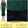 image:imageVFSHOW Womens Vintage Elegant Cocktail Party Bodycon Mermaid Midi DressesGreen Lace