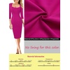 image:imageVFSHOW Womens Vintage Square Neck Work Office Business Casual Bodycon DressHot Pink