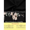 image:imageVFSHOW Womens Work Business Casual Church Pockets Belted ALine Midi DressBlackfloral Prints