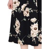 image:imageVFSHOW Womens Work Business Casual Church Pockets Belted ALine Midi DressBlackfloral Prints