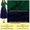 image:imageVFSHOW Womens Work Business Casual Church Pockets Belted ALine Midi DressGreen and Navy Blue