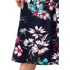 image:imageVFSHOW Womens Work Business Casual Church Pockets Belted ALine Midi DressNavy Blue  Multi Floral Print