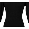 image:imageVFSHOW Womens Work Business Office Zipper Up Slim Bodycon Sheath DressBlack