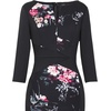 image:imageVFSHOW Womens Work Business Office Zipper Up Slim Bodycon Sheath DressBlack Multi Floral Print