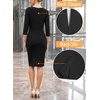 image:imageVFSHOW Womens Work Business Office Zipper Up Slim Bodycon Sheath DressBlackc