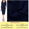 image:imageVFSHOW Womens Work Business Office Zipper Up Slim Bodycon Sheath DressDark Blue