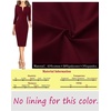 image:imageVFSHOW Womens Work Business Office Zipper Up Slim Bodycon Sheath DressDark Red