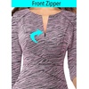 image:imageVFSHOW Womens Work Business Office Zipper Up Slim Bodycon Sheath DressPink Tweed