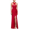 image:imageVFSHOW Womens Crisscross Halter Neck Formal Prom Gala Dresses Evening GownSparkly Red