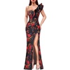 Black and Red Floral Print