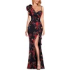Black and Red Floral Print
