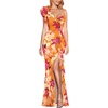 Orange Floral Print
