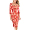 Orange Floral Print