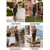 image:imageVFSHOW Womens Boat Neck Cocktail Wedding Guest Bodycon Evening Long DressBlack and Multi Floral Printc