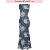 image:imageVFSHOW Womens Boat Neck Cocktail Wedding Guest Bodycon Evening Long DressBlue Floral Print