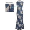 image:imageVFSHOW Womens Boat Neck Cocktail Wedding Guest Bodycon Evening Long DressBlue Floral Print