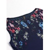 image:imageVFSHOW Womens Boat Neck Cocktail Wedding Guest Bodycon Evening Long DressBlue and Multi Floral Print