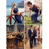 image:imageVFSHOW Womens Boat Neck Cocktail Wedding Guest Bodycon Evening Long DressBlue and Multi Floral Print