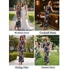 image:imageVFSHOW Womens Boat Neck Cocktail Wedding Guest Bodycon Evening Long DressNavy Blue and Multi Floral Print