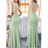 image:imageVFSHOW Womens Formal Halter Keyhole Back Prom Gala Maxi Dress Evening GownLight Green