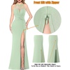 image:imageVFSHOW Womens Formal Halter Keyhole Back Prom Gala Maxi Dress Evening GownLight Green