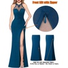 image:imageVFSHOW Womens Formal Halter Keyhole Back Prom Gala Maxi Dress Evening GownPeacock Blue