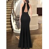 image:imageVFSHOW Womens Formal Halter Keyhole Back Prom Gala Maxi Dress Evening GownSparkly Black