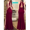 image:imageVFSHOW Womens Formal Halter Keyhole Back Prom Gala Maxi Dress Evening GownSparkly Dark Red