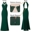 image:imageVFSHOW Womens Formal Halter Keyhole Back Prom Gala Maxi Dress Evening GownSparkly Green