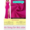 image:imageVFSHOW Womens Formal Halter Keyhole Back Prom Gala Maxi Dress Evening GownSparkly Hot Pink
