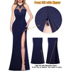 image:imageVFSHOW Womens Formal Halter Keyhole Back Prom Gala Maxi Dress Evening GownSparkly Navy Blue