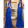 image:imageVFSHOW Womens Formal Halter Keyhole Back Prom Gala Maxi Dress Evening GownSparkly Royal Blue