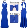 image:imageVFSHOW Womens Formal Halter Keyhole Back Prom Gala Maxi Dress Evening GownSparkly Royal Blue