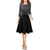 image:imageVFSHOW Womens Front Zipper Work Business Casual Office Church A Line Dress
