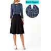 image:imageVFSHOW Womens Front Zipper Work Business Casual Office Church A Line DressBlue Tweed and Black