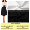 image:imageVFSHOW Womens Front Zipper Work Business Casual Office Church A Line DressOff White and Black