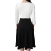 image:imageVFSHOW Womens Front Zipper Work Business Casual Office Church A Line DressOff White and Black
