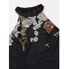 image:imageVFSHOW Womens Halter Neck Cocktail Wedding Guest Bodycon Evening Long DressBlack and Multi Floral Printd