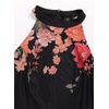 image:imageVFSHOW Womens Halter Neck Cocktail Wedding Guest Bodycon Evening Long DressBlack and Orange Floral Print