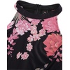 image:imageVFSHOW Womens Halter Neck Cocktail Wedding Guest Bodycon Evening Long DressBlack and Pink Floral Print